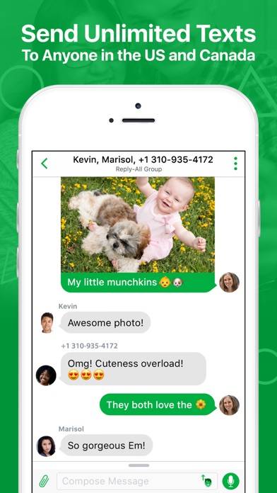 TextPlus: Text Message plus Call App screenshot #1