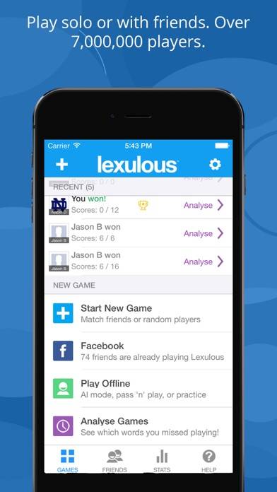 Lexulous Word Game App skärmdump #2