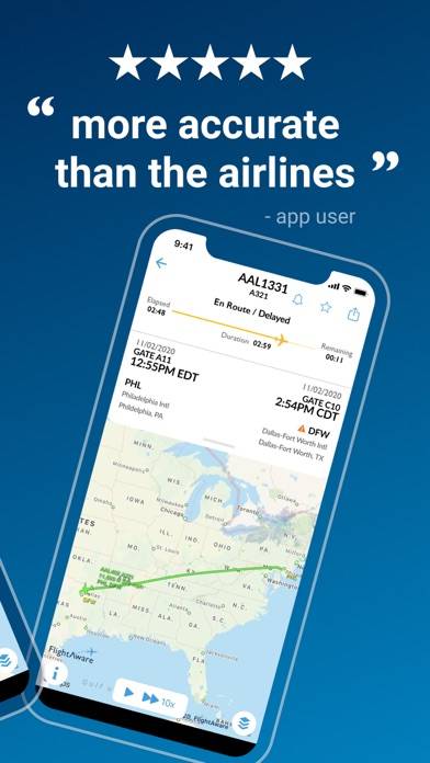 FlightAware Flight Tracker App screenshot