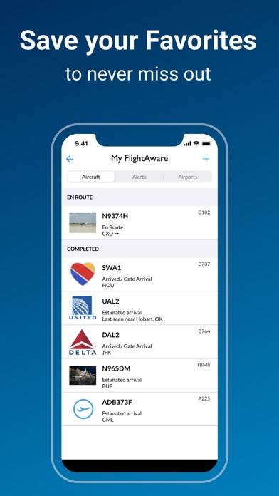 FlightAware Flight Tracker App screenshot