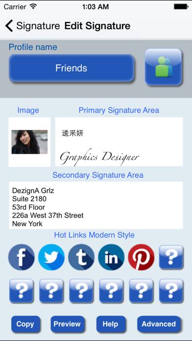 Email Signature Pro Captura de pantalla de la aplicación #2