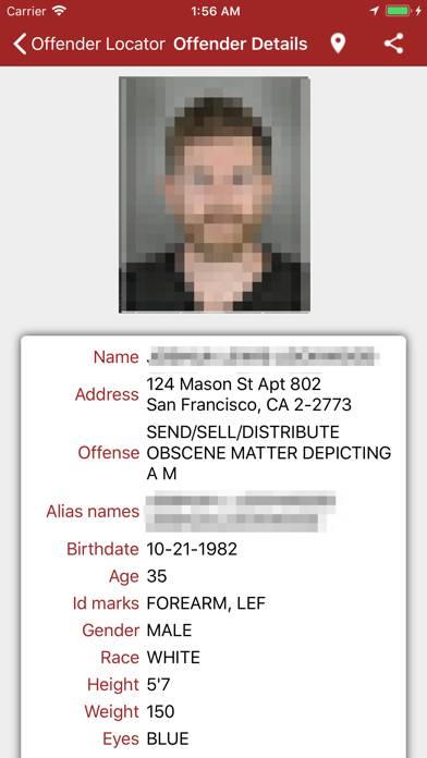 Offender Locator Capture d'écran de l'application #3