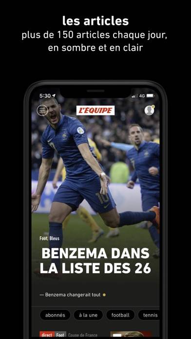 L’EQUIPE, sports en direct Capture d'écran de l'application #3