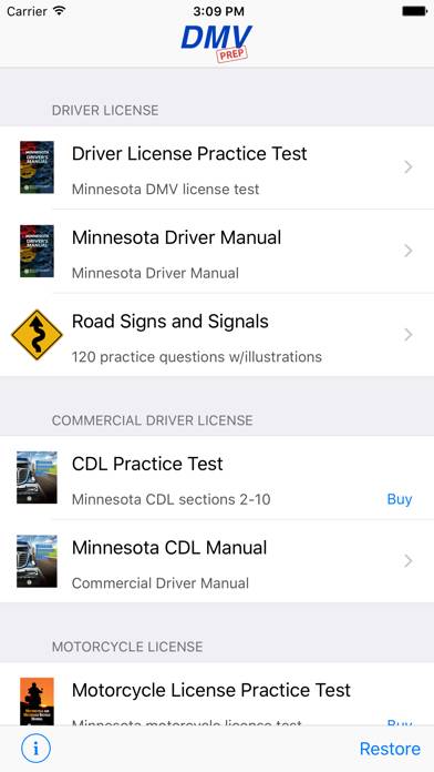 Minnesota DMV Test Prep App screenshot