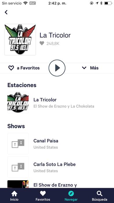 TuneIn Radio: Music & Sports Schermata dell'app #3