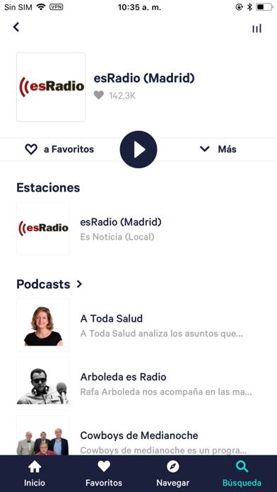 TuneIn Radio: Music & Sports Schermata dell'app #5