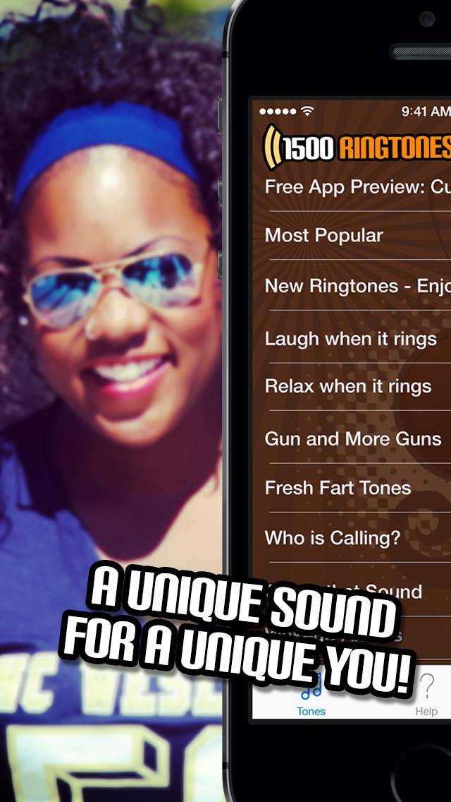 1500 Ringtones Unlimited Captura de pantalla de la aplicación #5