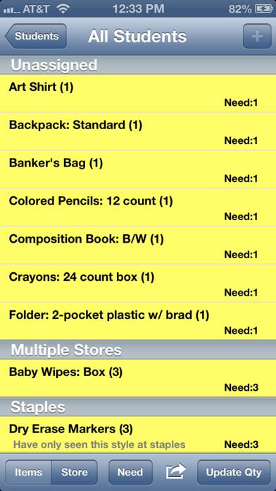 School Supply List Capture d'écran de l'application #2