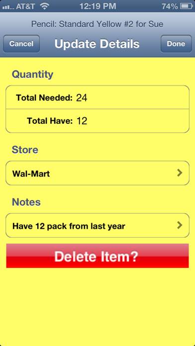 School Supply List Captura de pantalla de la aplicación #3