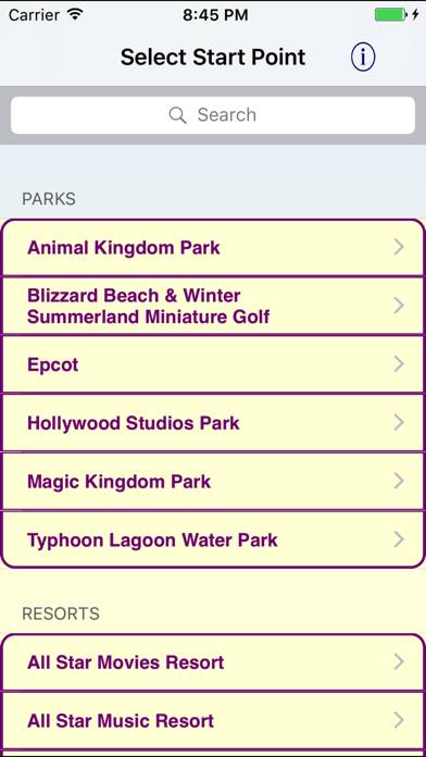 OLP WDW Transportation Wizard App screenshot #1