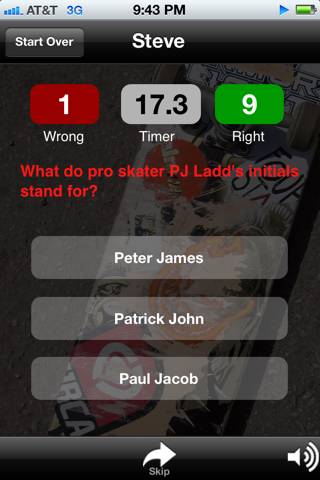 Skate Trivia immagine dello schermo