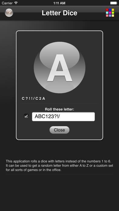 Letter Dice App skärmdump