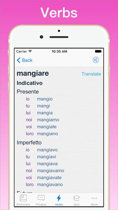 Italian Dictionary plus App skärmdump #4