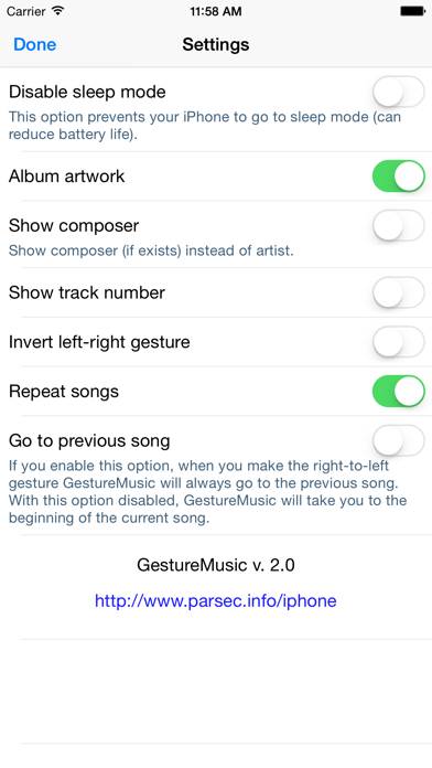 Gesture Music car player Captura de pantalla de la aplicación #2