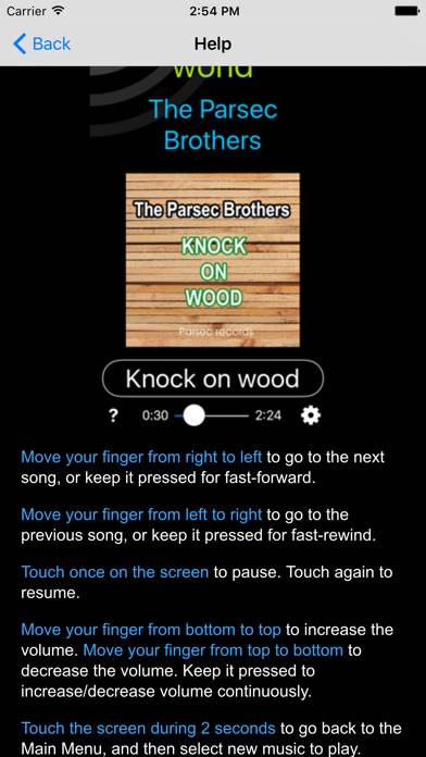 Gesture Music car player App screenshot