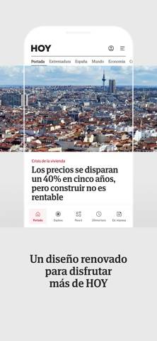 Hoy plus Captura de pantalla de la aplicación