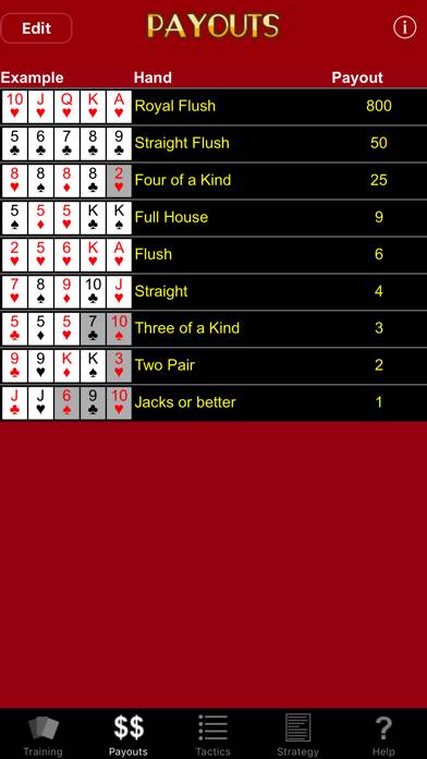 Video Poker Trainer Schermata dell'app #4