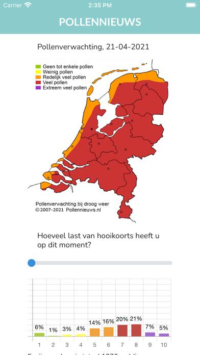 Pollennieuws App-Screenshot