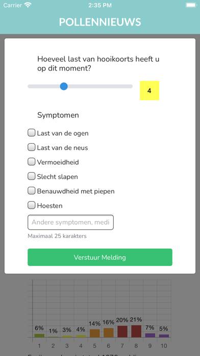 Pollennieuws App-Screenshot