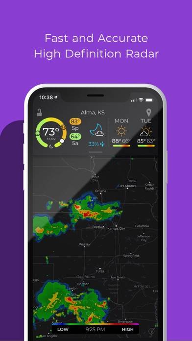 MyRadar Weather Radar Pro Captura de pantalla de la aplicación #1