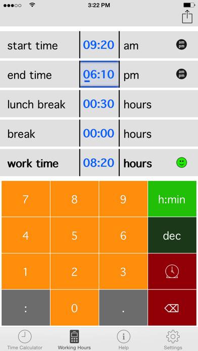 Time.Calc Captura de pantalla de la aplicación #2