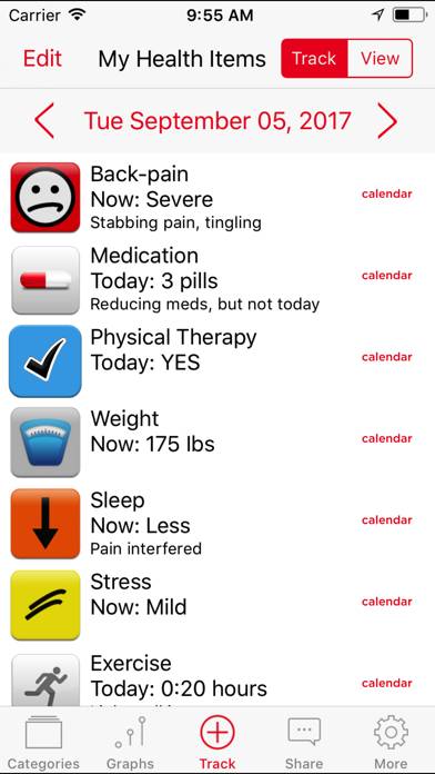 Symptom Tracker by TracknShare App skärmdump #1