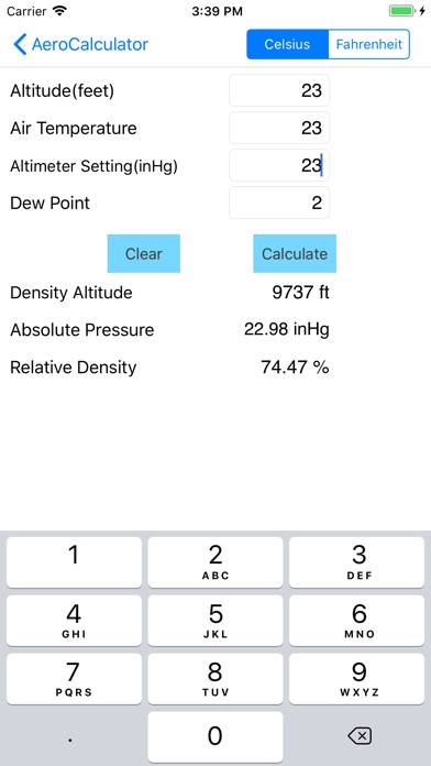 AeroCalculator Schermata dell'app #2