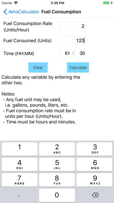 AeroCalculator Schermata dell'app #3