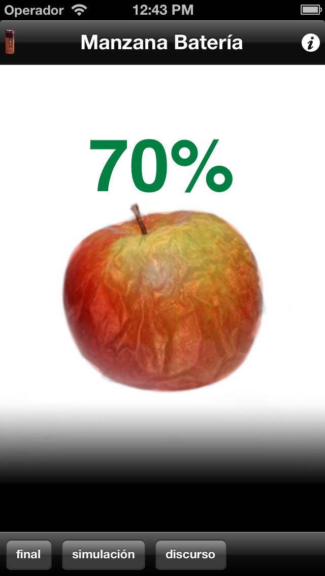 Manzana Batería Captura de pantalla de la aplicación