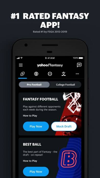 Yahoo Fantasy: Football & more App screenshot #1