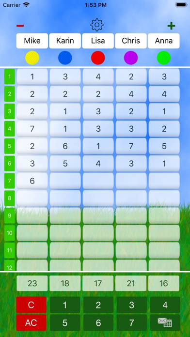Mini Golf Score Card captura de pantalla