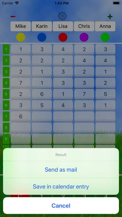 Mini Golf Score Card App-Screenshot #3