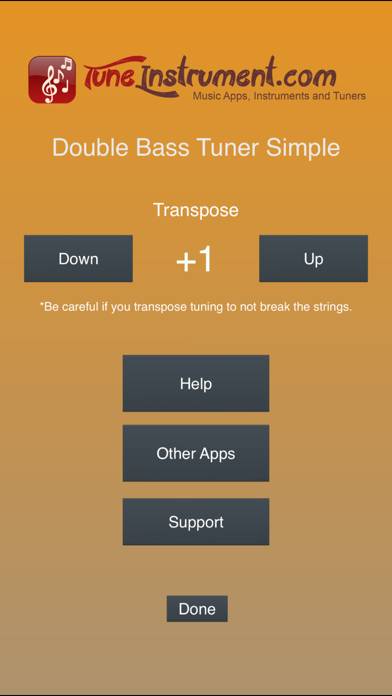 Double Bass Tuner Simple Captura de pantalla de la aplicación #4
