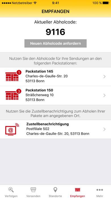 Post & DHL App-Screenshot #3