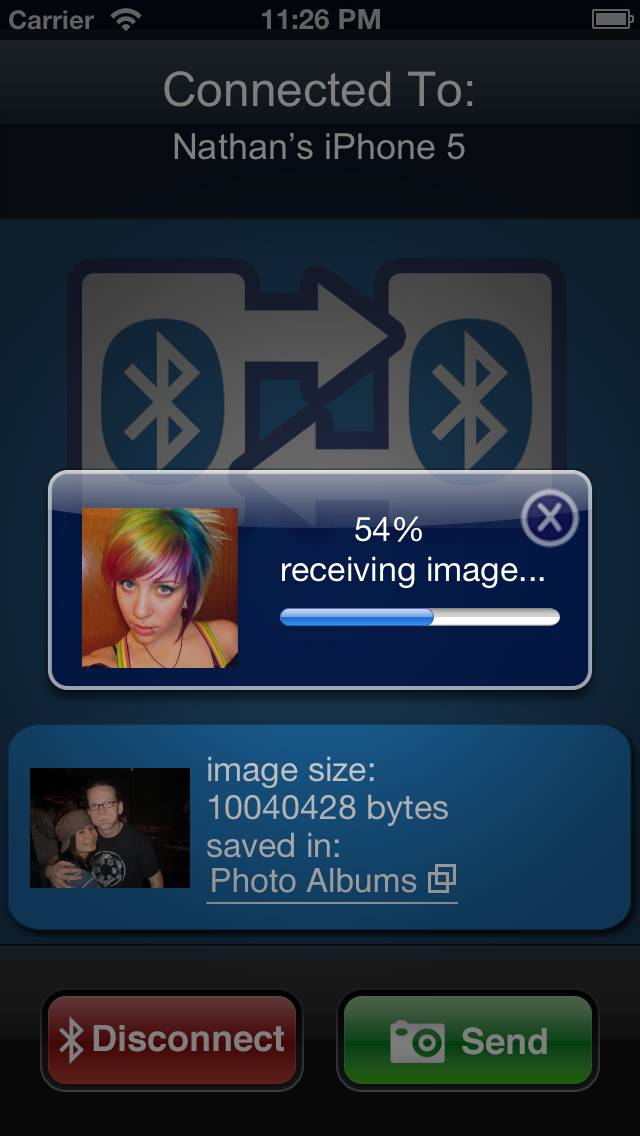 Bluetooth Photo Share Pro Uygulama ekran görüntüsü #1
