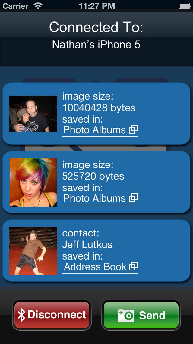 Bluetooth Photo Share Pro App screenshot