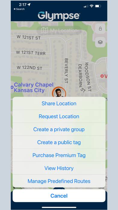 Glympse -Share your location Captura de pantalla de la aplicación #3