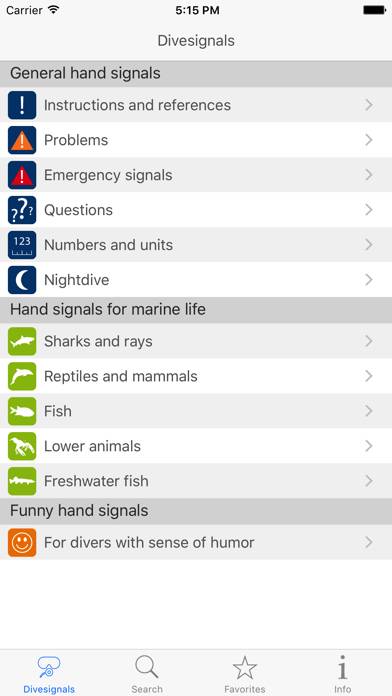 Dive Signals App-Screenshot #1