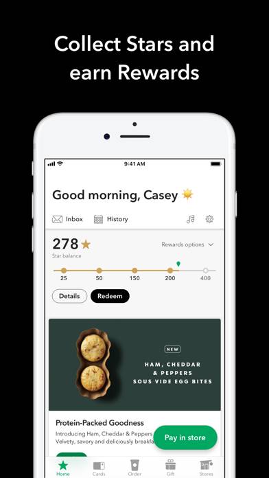 Starbucks App skärmdump #1