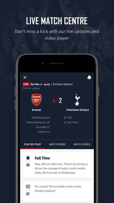 Arsenal Official App screenshot