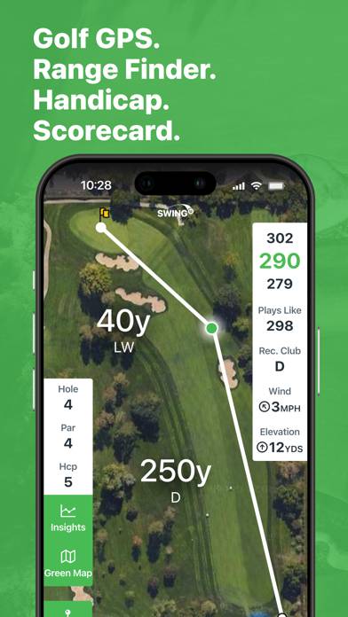 SwingU Golf GPS Range Finder App skärmdump #1