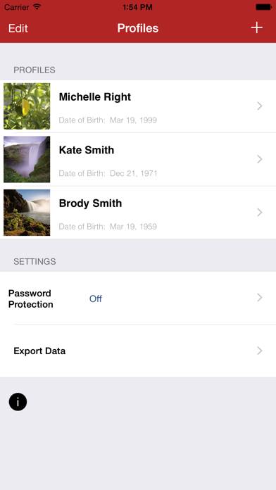 Family Medical History Schermata dell'app #1