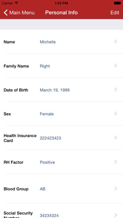 Family Medical History Schermata dell'app #3