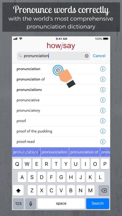 Howjsay Pronunciation Schermata dell'app #1