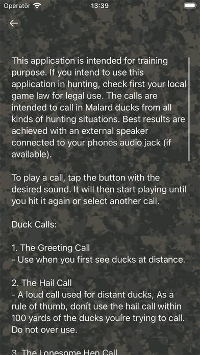 Duck Hunting Calls Скриншот приложения