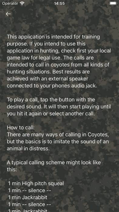 Coyote Hunting Calls App screenshot