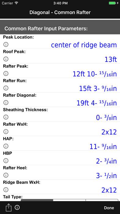 BuildCalc App screenshot