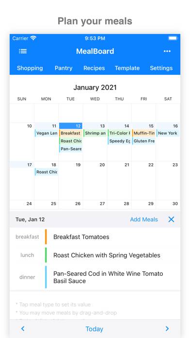 MealBoard App screenshot