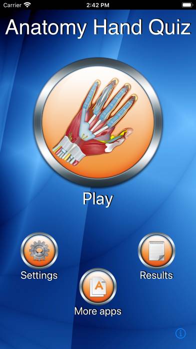 Anatomy Hand Quiz skärmdump