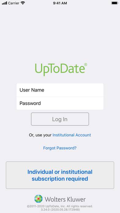 UpToDate Captura de pantalla de la aplicación #1
